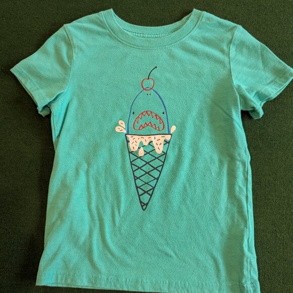 Bundle Boy's Shark Short Sleeve T-shirts 4T 💙 - Picture 10 of 15